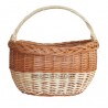 Oval wicker basket for shopping