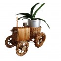 Wicker flower support - tractor