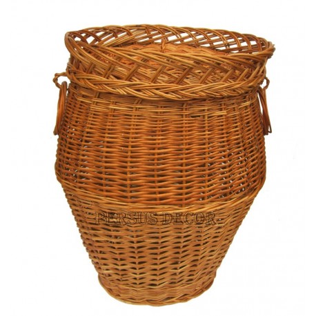 Wicker laundry basket - oval